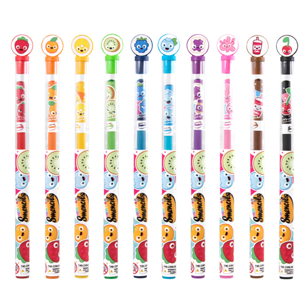Case of 10 Coloured Smencils Buckets (500 Smencils)